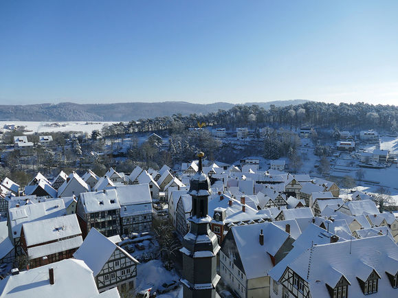 Über den Dächern von Naumburg im Winter (Foto:Karl-Franz Thiede)